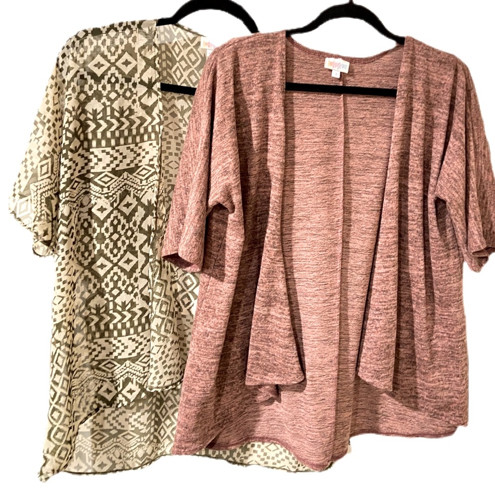 Flowy half-sleeve cardigan duo
